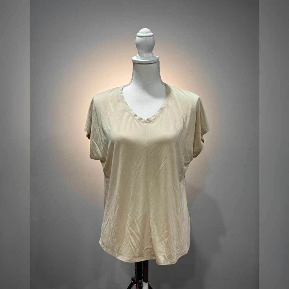Cream 32 Degrees Boxy Fit Active Top Size S EUC